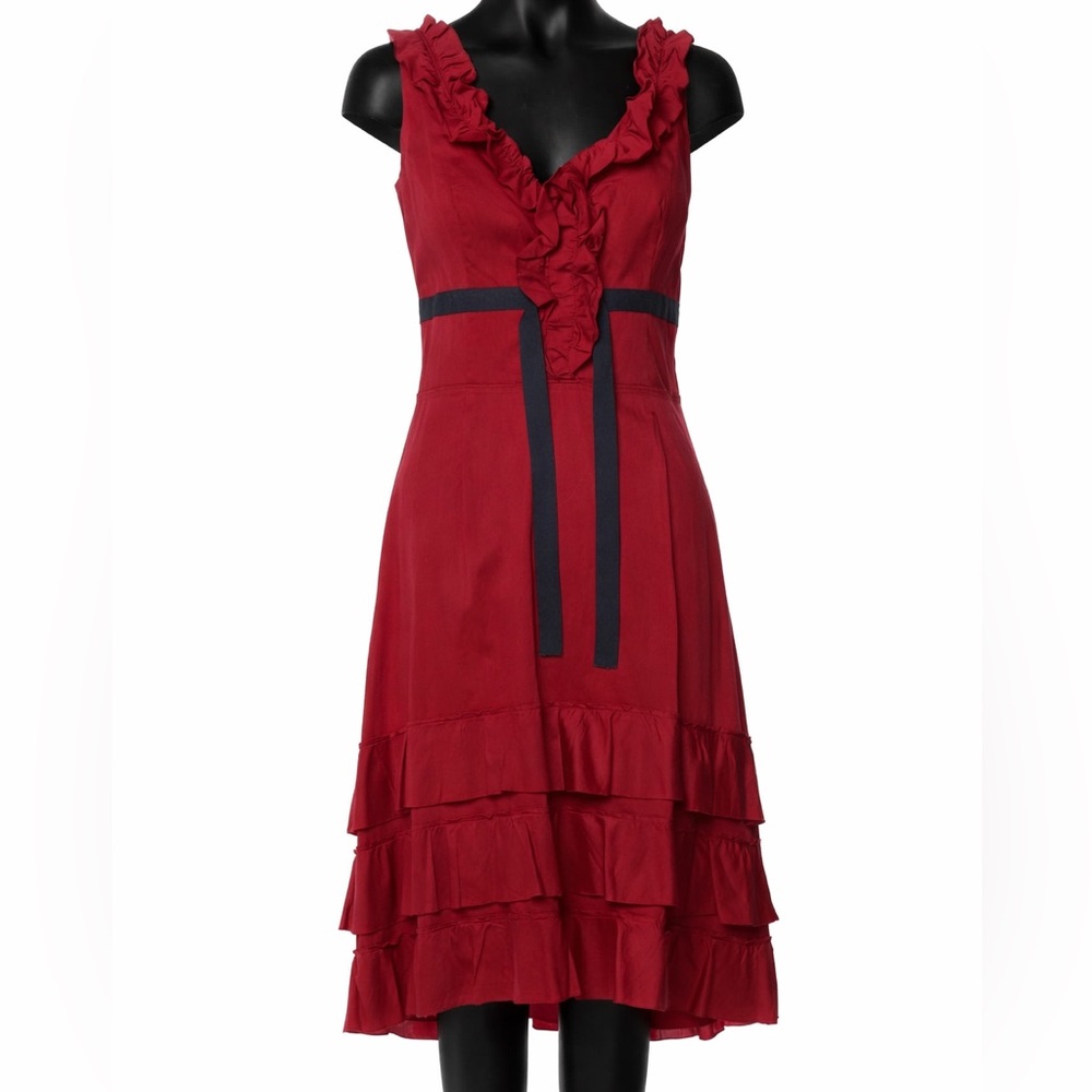 Vintage red cotton Prada dress